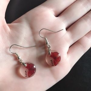 Love butterfly earrings